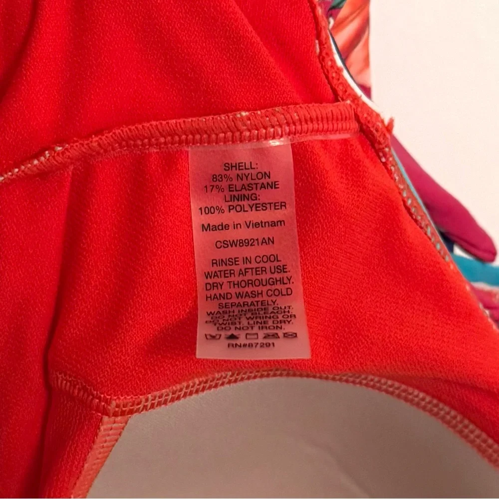 Johnny Was EB2028 Mixi One Piece Wrap Swimsuit Multi Size Large